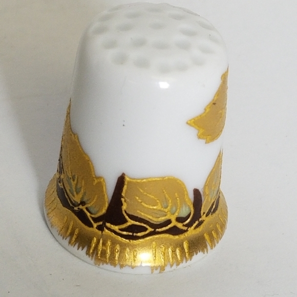 ✅Haviland Limoges France Thimble Gold Ceramic Hand Crafted - Picture 15 of 16